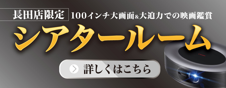 シアタールーム　プロジェクターによる１００インチ大画面＆大迫力での映画鑑賞